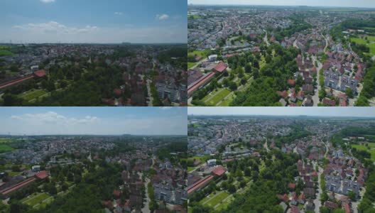德国弗莱堡市鸟瞰图高清在线视频素材下载