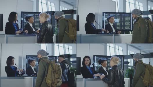 机场安检人员正在处理旅客高清在线视频素材下载
