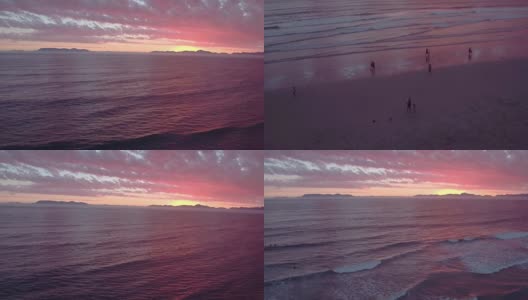 海上的日落，梦幻的源泉高清在线视频素材下载
