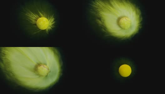 黄色药丸溶解在水中，看起来就像一个行星抽象的背景高清在线视频素材下载