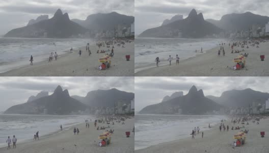 巴西里约热内卢的海滩高清在线视频素材下载