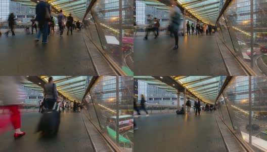 延时:日落时分拥挤的交通背景在香港市中心高清在线视频素材下载