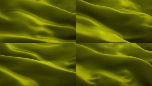 丝绸旗动画橄榄色背景视频在风中飘扬。现实的米色旗帜背景。橄榄色旗帜循环特写1080p全高清镜头。橄榄缎旗高清在线视频素材下载