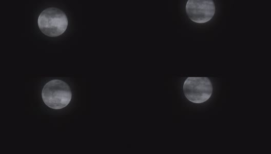 超级月亮满月穿过夜空- 4k高清在线视频素材下载