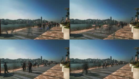 中国香港，2014年11月15日:中国香港九龙星光大道之景高清在线视频素材下载