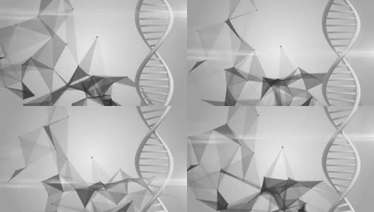 用于科学研究的DNA基因工程人类基因组3D渲染高清在线视频素材下载