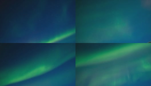 北极光，北极光或夜空中的北极光高清在线视频素材下载
