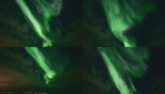 冰岛，绚丽的北极光高清在线视频素材下载