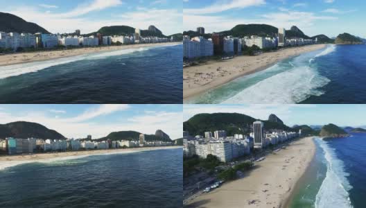巴西科帕卡巴纳海滩，里约热内卢de Jainero - Copacabana海滩高清在线视频素材下载