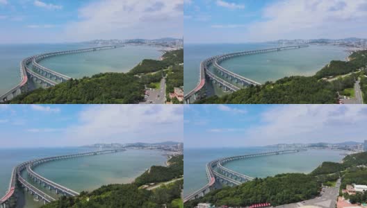 中国大连星海港大桥高清在线视频素材下载