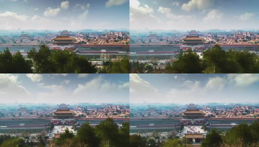 中国的象征，北京的地标，云中紫禁城。间隔拍摄/ Hyperlapse高清在线视频素材下载