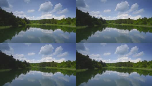 森林和山湖全景，4k视频高清在线视频素材下载