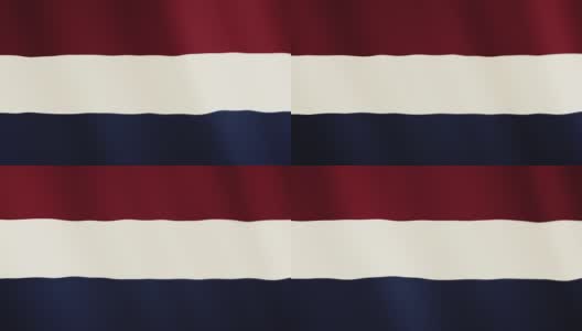 荷兰国旗飘扬的动画。全屏。国家的象征高清在线视频素材下载