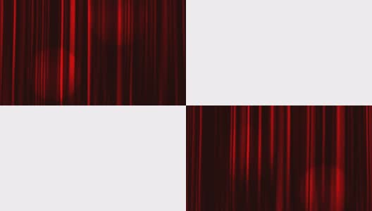 红色窗帘与聚光灯打开，阿尔法哑光高清在线视频素材下载