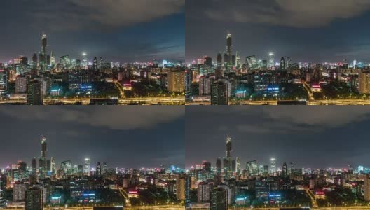 T/L WS ZI高角度北京天际线，夜晚/北京，中国高清在线视频素材下载