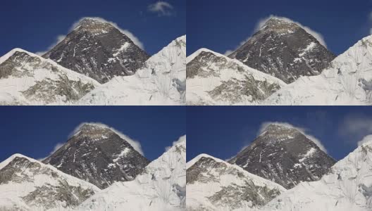 珠穆朗玛峰，Nuptse和Lhotse高清在线视频素材下载