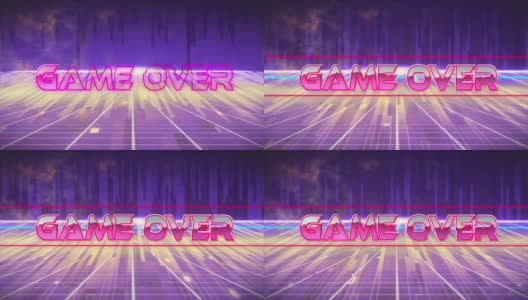 数字动画的网络星期一的文本霓虹灯横幅在紫色背景上的光的痕迹高清在线视频素材下载