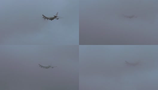 飞机穿过云层高清在线视频素材下载