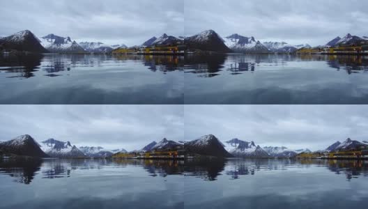 日落时分的挪威风景高清在线视频素材下载