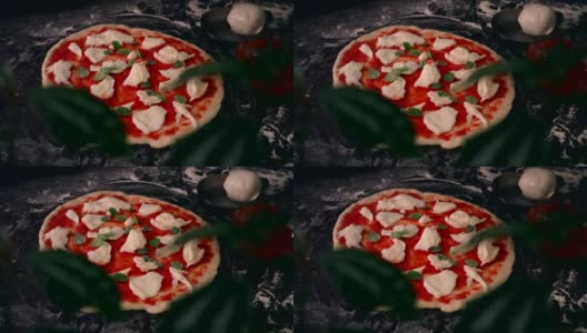 在家做意大利披萨高清在线视频素材下载