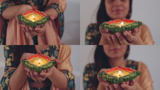 排灯节——印度的灯节高清在线视频素材下载