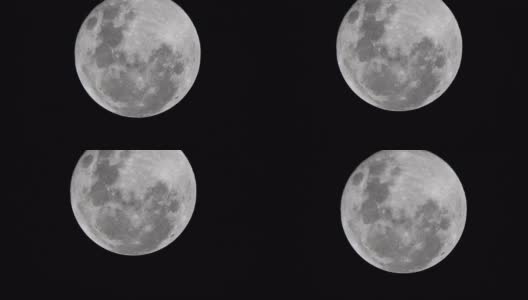 黑暗夜晚的满月高清在线视频素材下载