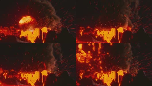火山喷发高清在线视频素材下载