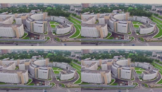 波特金临床传染病医院在圣彼得堡市。鸟瞰图高清在线视频素材下载