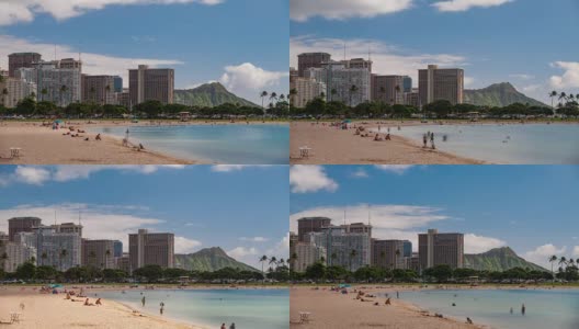 火奴鲁鲁海滩夏威夷时光流逝高清在线视频素材下载