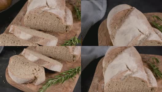新鲜的自制的面包高清在线视频素材下载