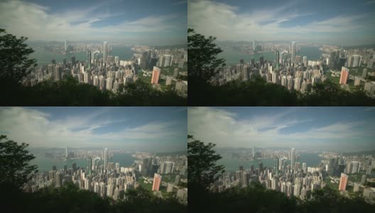 香港太平山顶全景高清在线视频素材下载