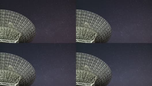 夜间观测银河系的T/L射电望远镜高清在线视频素材下载