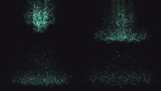 4k高度详细的闪光粒子(垂直)与魔法光高清在线视频素材下载