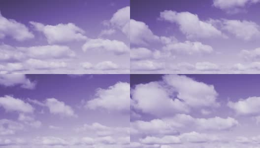 美丽的紫罗兰色调天空和云环高清在线视频素材下载