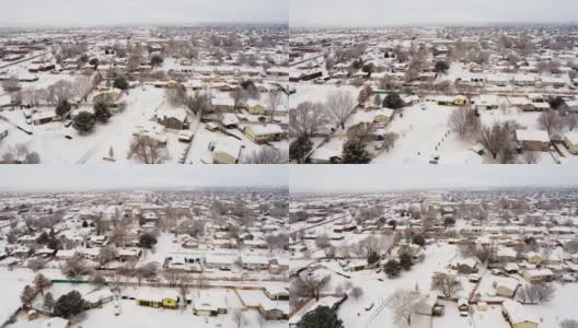 冬季暴风雪后的邻居高清在线视频素材下载