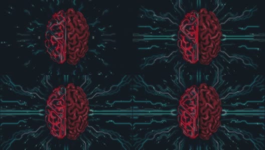 人工智能数字大脑bid数据深度学习计算机机器渲染。高清在线视频素材下载