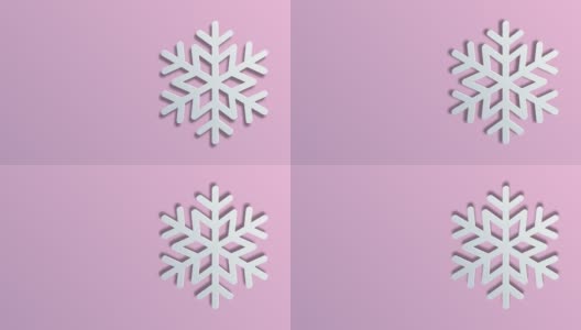 雪花在粉红色复制空间背景动画素材视频-圣诞节的概念，新年，冬天，购物，市场营销，企业和商业-贺卡动画-包括绿色屏幕的色彩键控高清在线视频素材下载