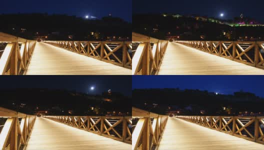 月亮升起时从圣公会桥上看到的沙皇高清在线视频素材下载