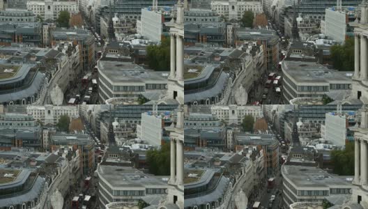 伦敦舰队街高角度视图高清在线视频素材下载