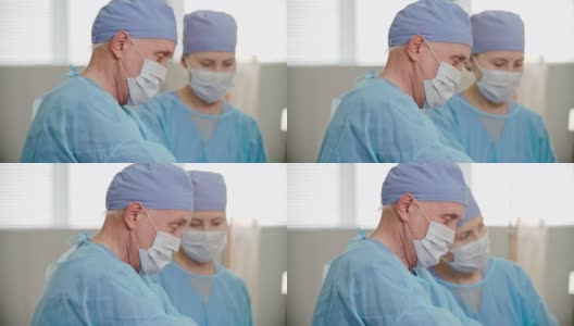 外科医生与助理手术高清在线视频素材下载