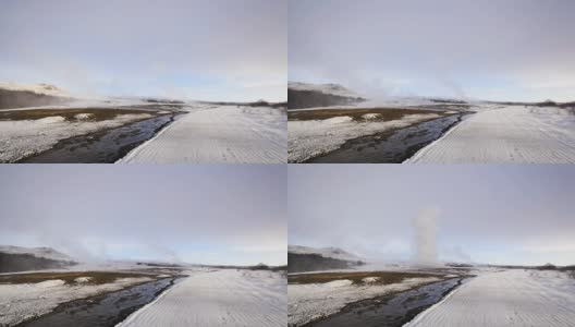 冰岛斯特罗库尔间歇泉喷发的Cinemagraph高清在线视频素材下载