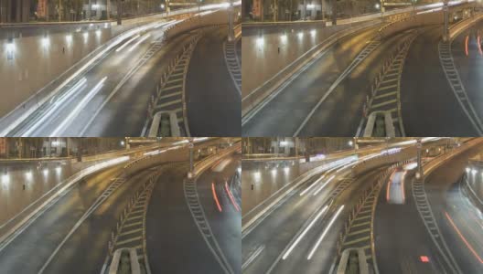 穿过上海一条繁忙的高速公路高清在线视频素材下载