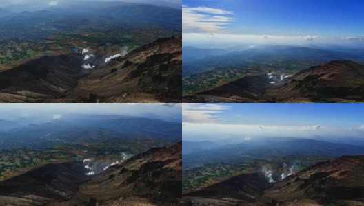 从旭鹤山(日本北海道最高的山)山顶俯瞰美丽的景色。时间流逝长镜头为主高清在线视频素材下载