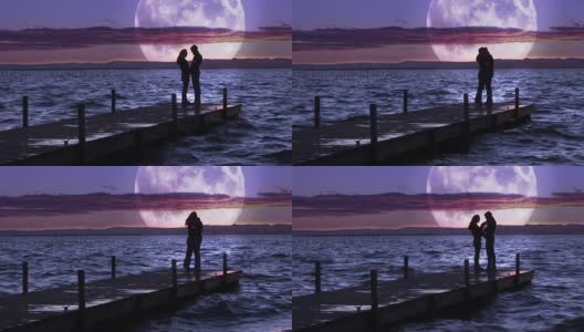 湖中的恋人高清在线视频素材下载