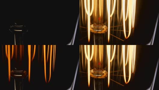 Macro light bulb filament高清在线视频素材下载