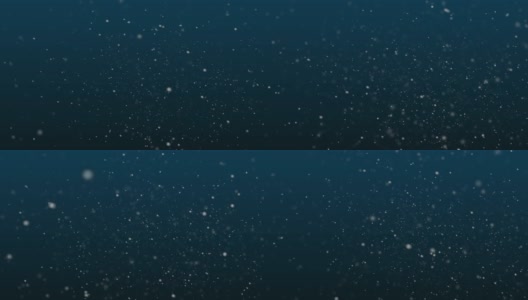 镜头扭曲雪，落下的雪孤立在黑色背景4K用于合成，运动图形，大和小雪雪花，高清在线视频素材下载