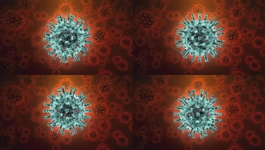 Covid-19病毒可循环动画高清在线视频素材下载