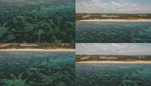 鸟瞰图美丽的海滩，巴厘岛高清在线视频素材下载