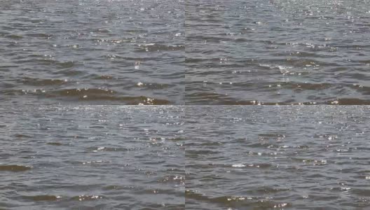 耀眼的河水波浪作为背景高清在线视频素材下载