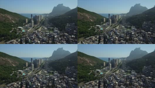 Favela Aerials:巴西里约热内卢的贫富对比高清在线视频素材下载